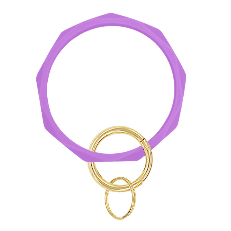 Wholesale Diamond Shape Silicone Bracelet Keychain